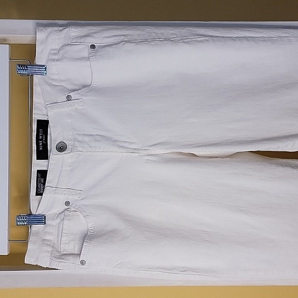 White Skinny Leg Jean Nine West Size 10 - Picture 2 of 6